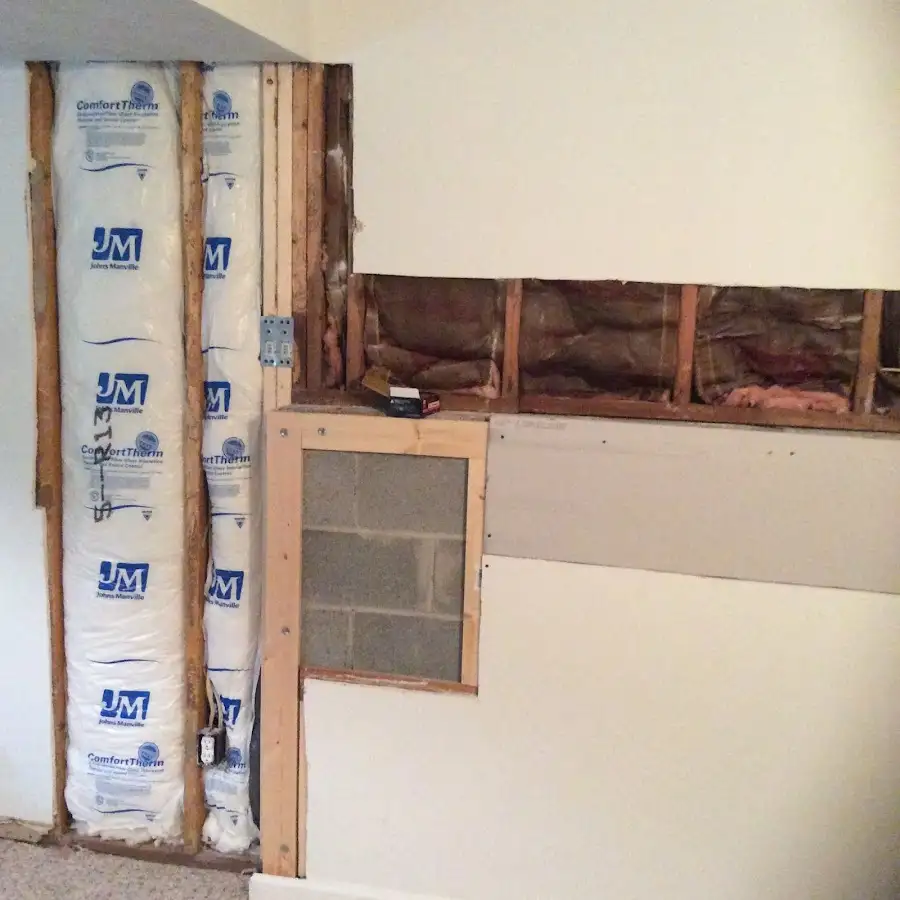 Wall insulation replacement during Contents Cleaning & Restoration in Bastrop